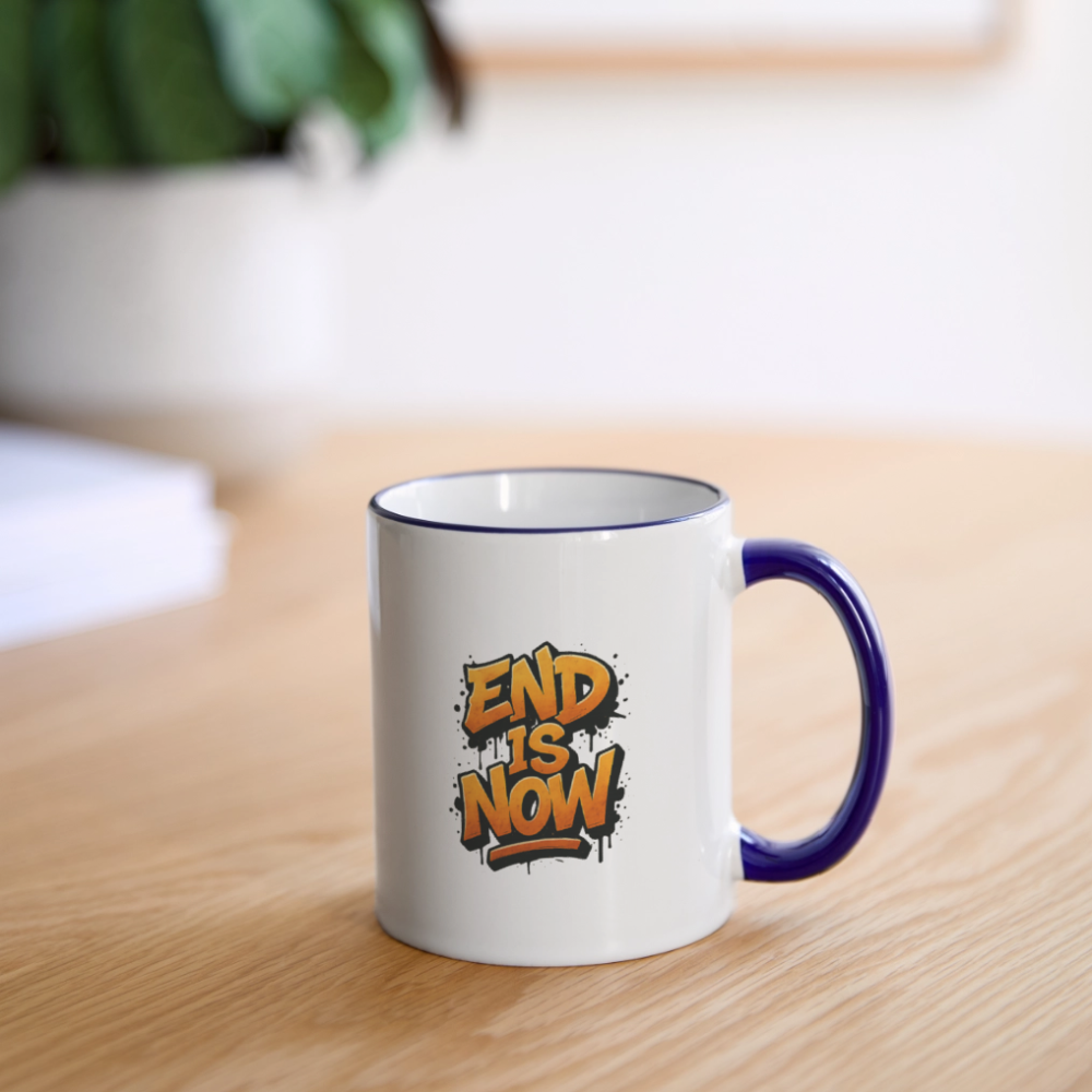 Contrast Coffee Mug - white/cobalt blue