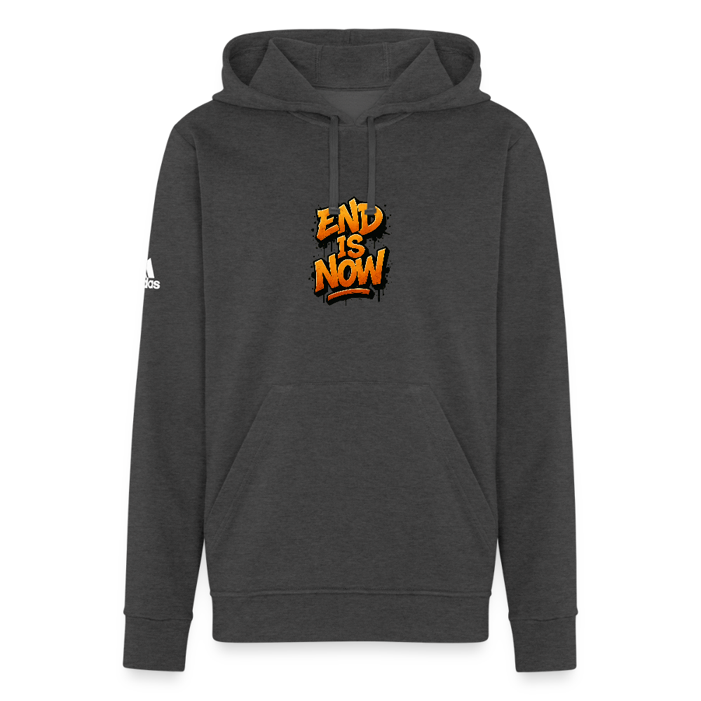 Adidas Unisex Fleece Hoodie - charcoal grey